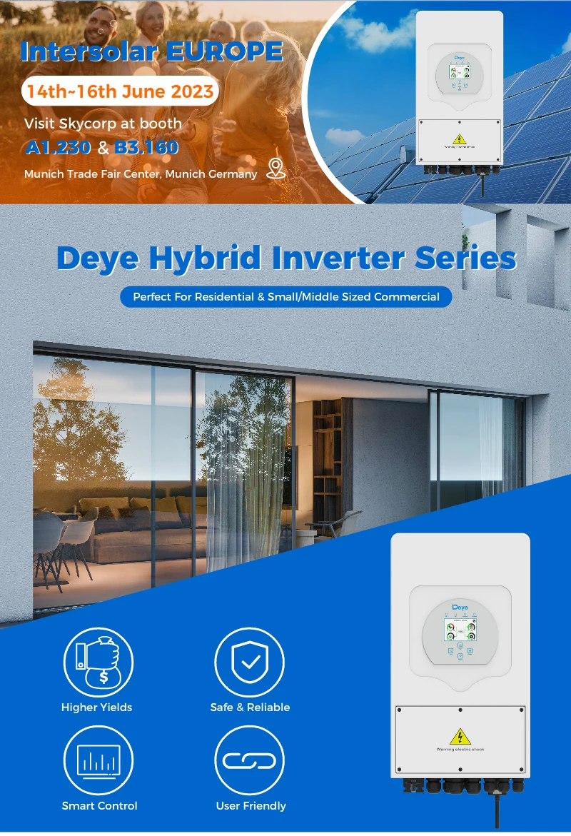 Deye Solar Inverter Hybrid Sun-6k-sg03lp1-eu 5kw 6kw 8kw Single Phase ...