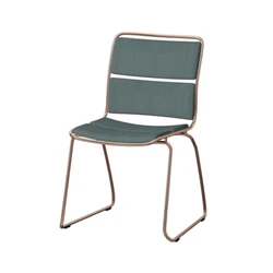 Высококачественный роскошный тканевый обеденный стул K & B с металлической рамой и мягкой спинкой для