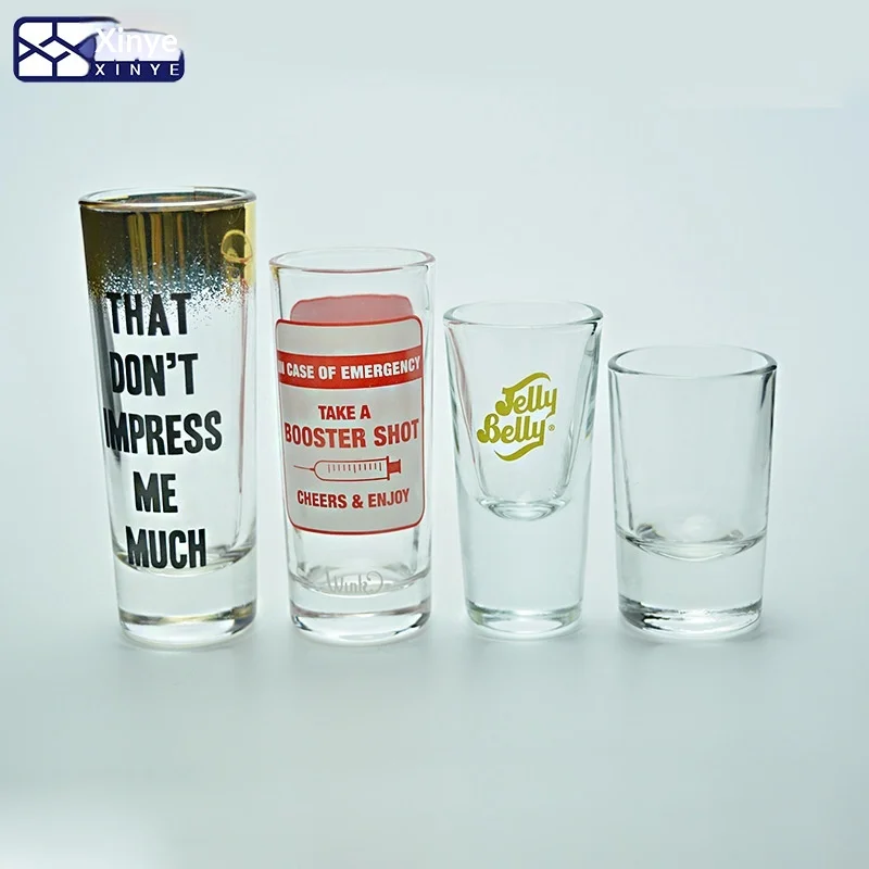 Wholesale Thick-bottomed Pen Holder Cup Straight Small Spirits Glass bar KTV Home Decorative Can Be Printed logo preview 2