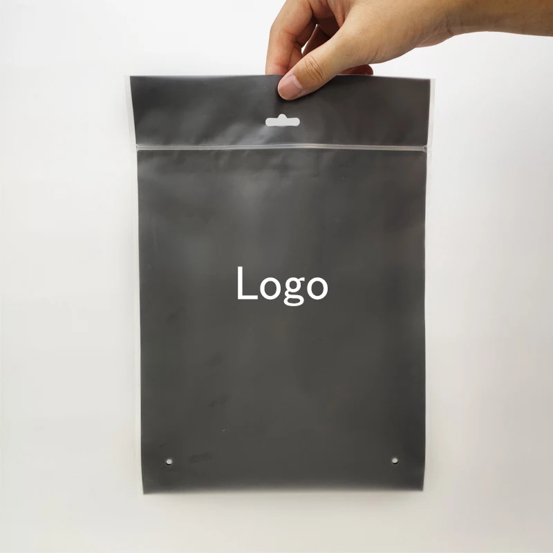 CPE Ziplock Bag Packaging Bags with Logo Recycled Plastic with Handle Wholesale Plastic Packaging for Clothing Package PE GRS supplier