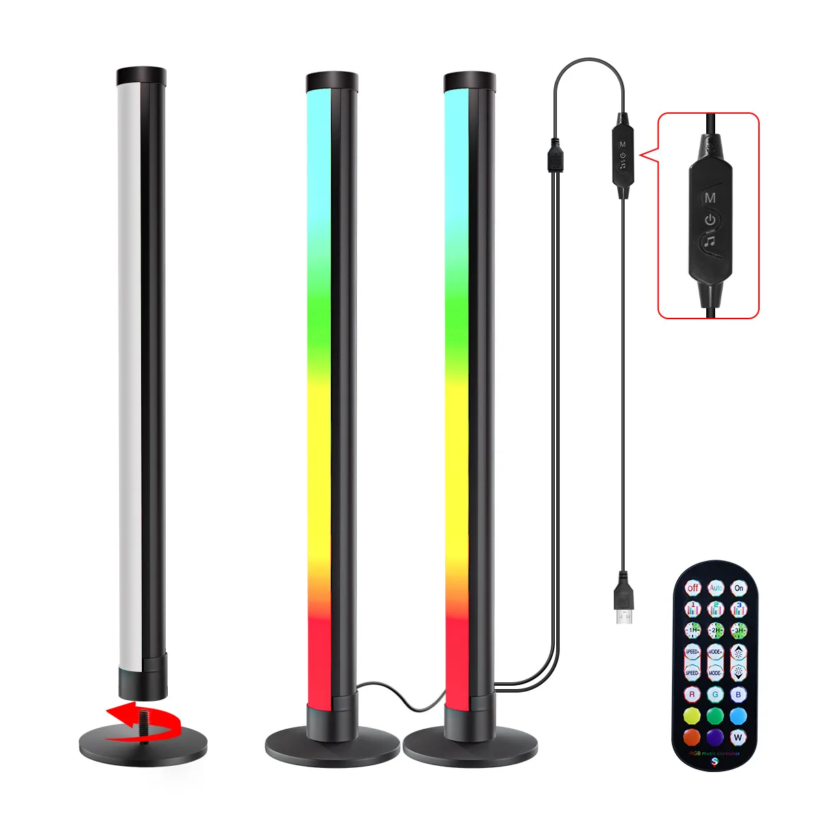 product modern desk lamp with app and remote control desktop atmosphere lighting lamps bedroom rgb rhythm music table light-40