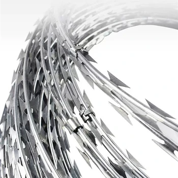 BTO-22 450mm Galvanized Concertina Razor Barbed Wire