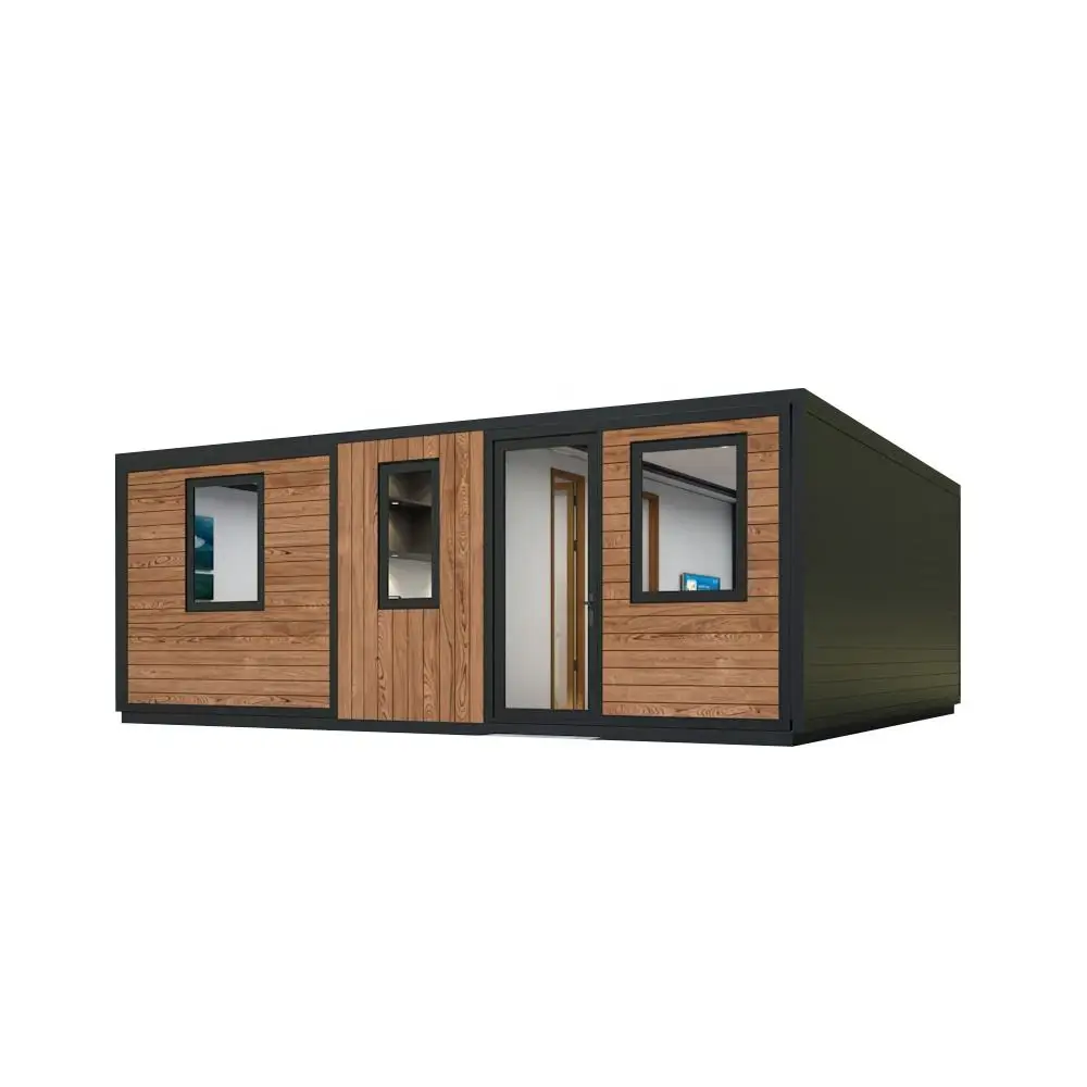 Expandable Container House 2 Bedrooms Wooden Movable Expandable Shipping Container Frame House factory