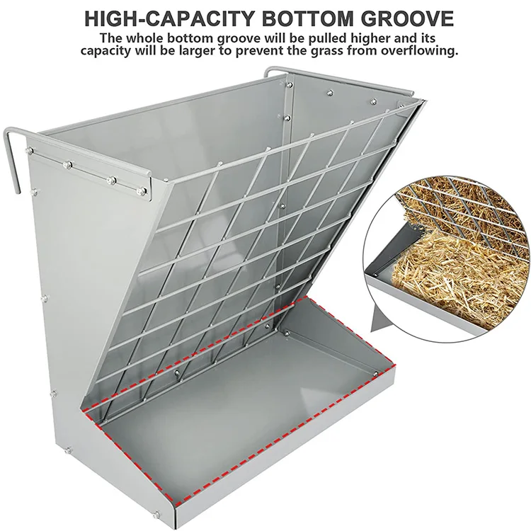 Jhmech Less Wasted Food Dispenser Strong Capacity Wall Hay Rack Buy