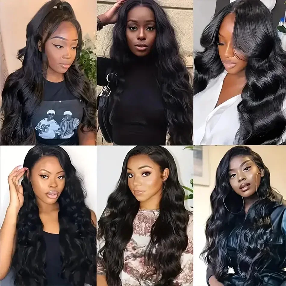 4 Stéck Mënschlecht Hoer Body Wave Bündelen Peruanesch Remy Mënschlecht Hoer Natierlech Schwaarz Faarf 100% Mënschlecht Hoerqualitéit Fir Fraen Bündelen_voghion.com