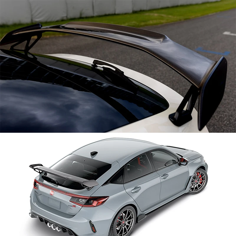 2017 Type R Carbon Fiber Wing Rear Trunk Spoiler For 2023 Honda Civic 2005 2015 2019