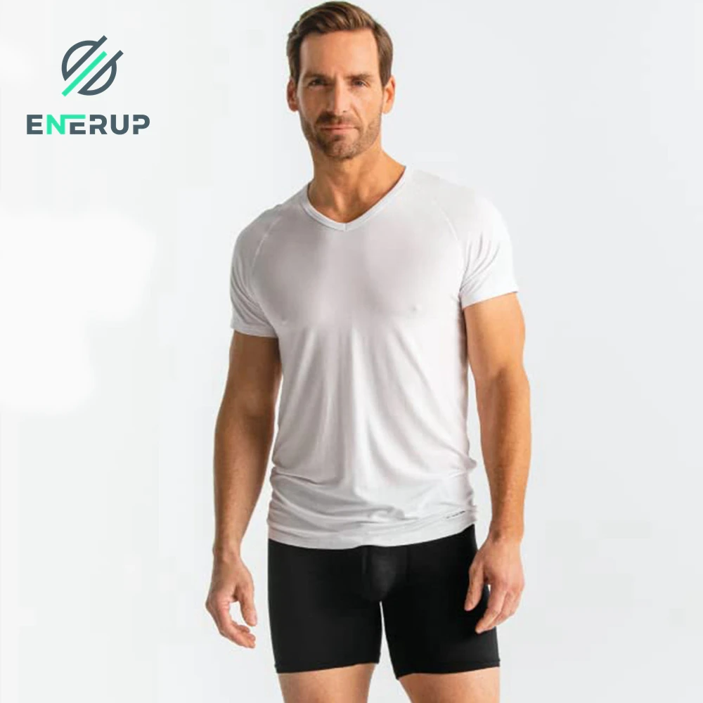 Enerup Custom Micro Armpit Shield Lenzing Modal Mens Sweat Proof Undershirts T Shirt