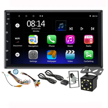 7inch Android Car Player Cheaper 2 DIN With Rear Review Camera Navigation GPS Map Car Stereo Radio Multimedia Video DVD Player