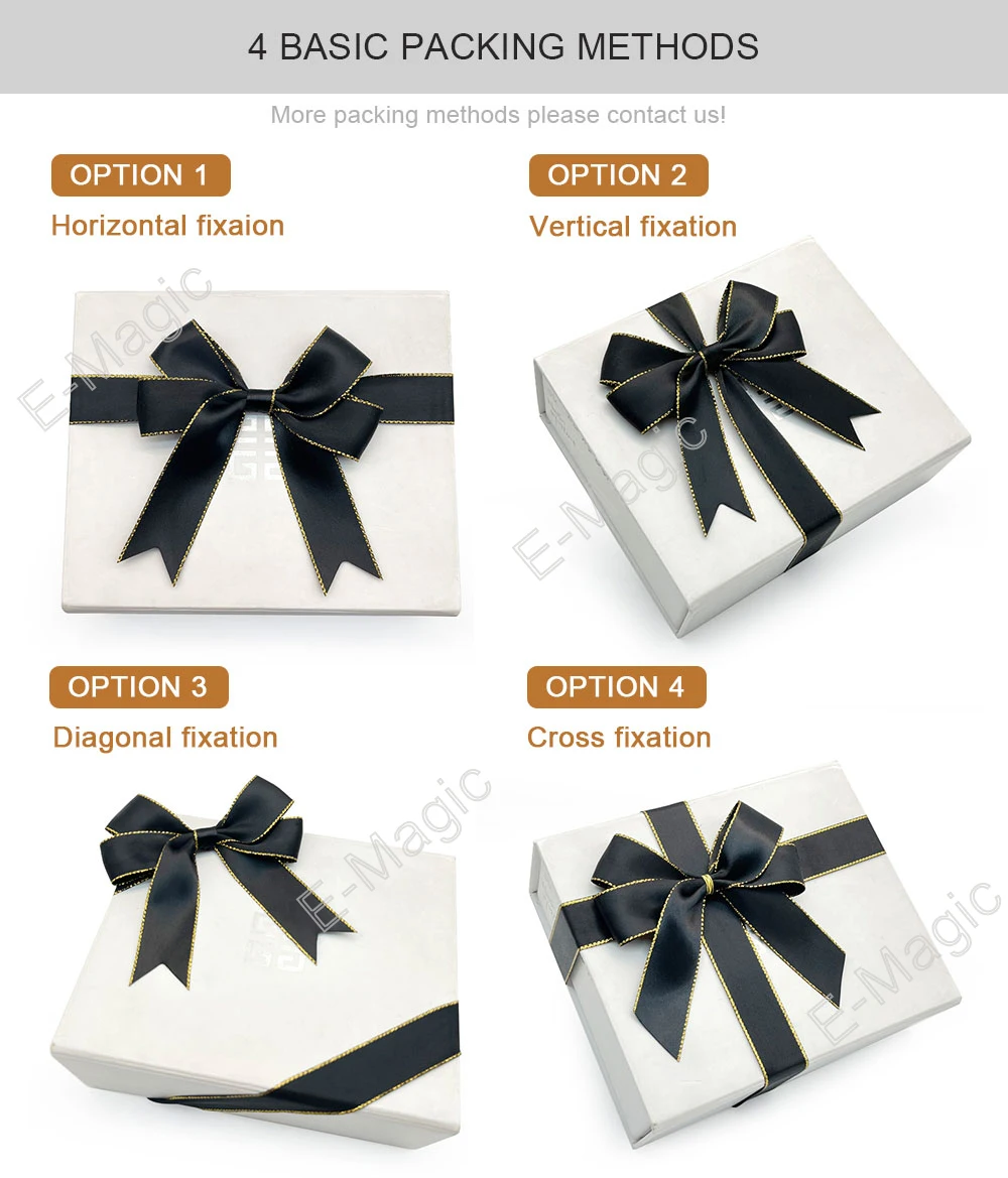 Head Ribbon Box E-magic Ribbons - Custom Double Head Bow for Gift Boxes