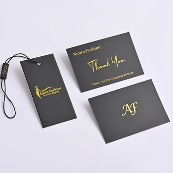 Custom Luxury Sustainable Cardboard Thank You Card Printed Business Card for Small Clothing Businesses