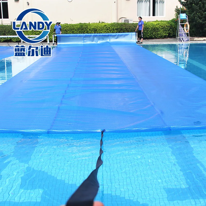 High Quality Dust-Blocking Solar Swimming Pool Cover Custom Printed with Pool Covers & Reels