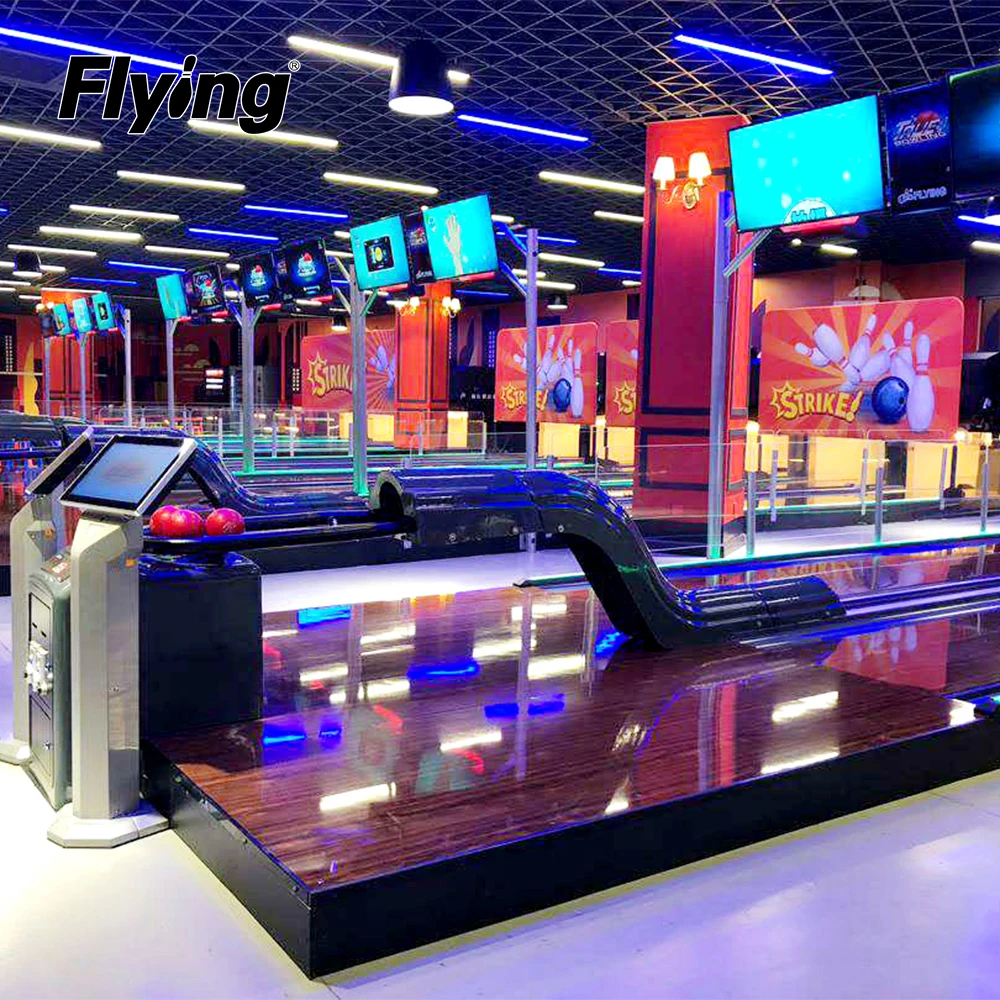 Entertainment Center 4 Player Mini Bowling Machine Synthetic 2 Bowling Lanes Price of Mini Bowling Lane