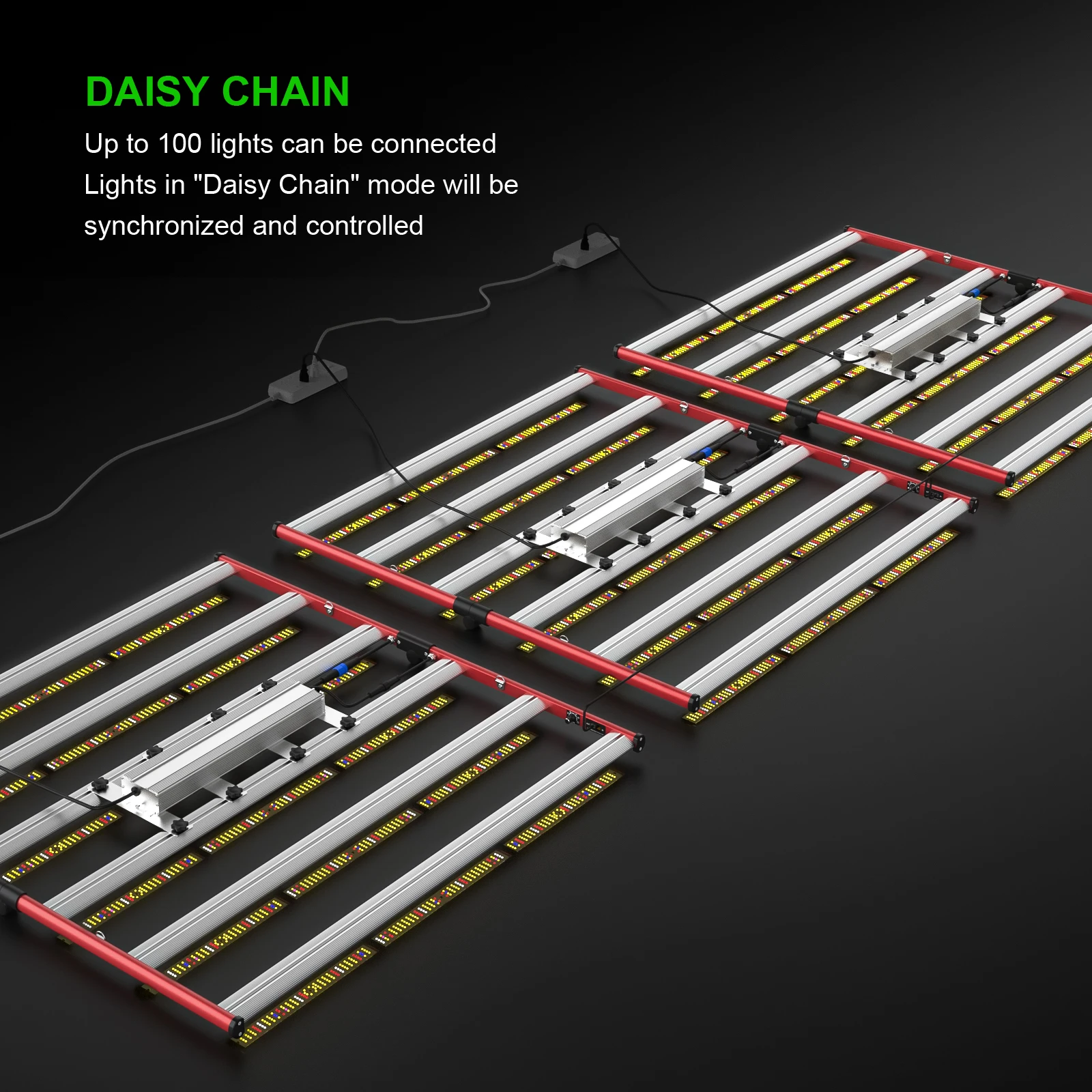 650W Full Spectrum Daisy Chain Dimmable Led Grow Light with Lm281b Lm301b Lm301h for Hydroponic Plant Growth