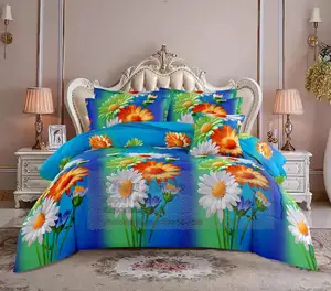 Wholesale King Size 6PCS Printing Soft Comforter Bedding Set With Flat Sheet and 4PCS Pillowcases for All Seasons
