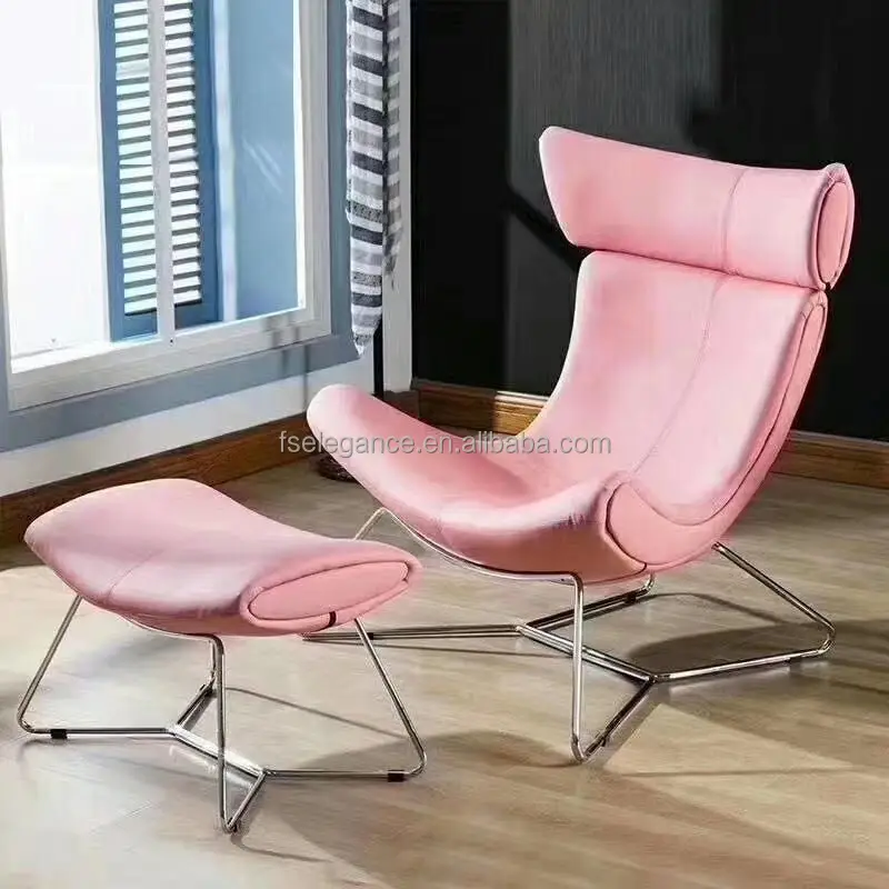 modern leather imola designer living room home furniture leisure single sofa chair lounge chair and ottoman