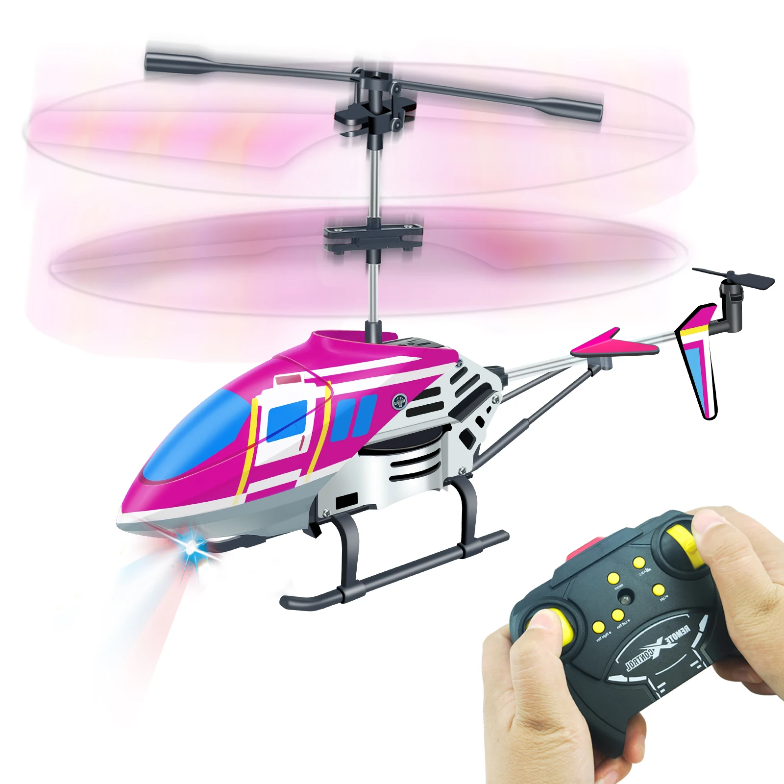 YongnKids Pink Mini Batteries Made Plastic Induction Helicopter Remote  Control Flying Aircraft Beginner-Level Handheld RC Toy