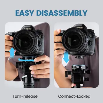 Fotopro Universal Speedy Tripod Mount Plate Camera Clamp Mount Swivel Lock Mechanism Camera Quick Release Plate detail image