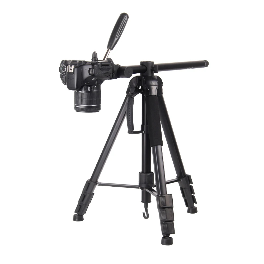 New Arrival 2 in 1 Dslr Aluminum Tripod Stand for Camera Horizontal Center Column Stand Professional Aluminum Tripod