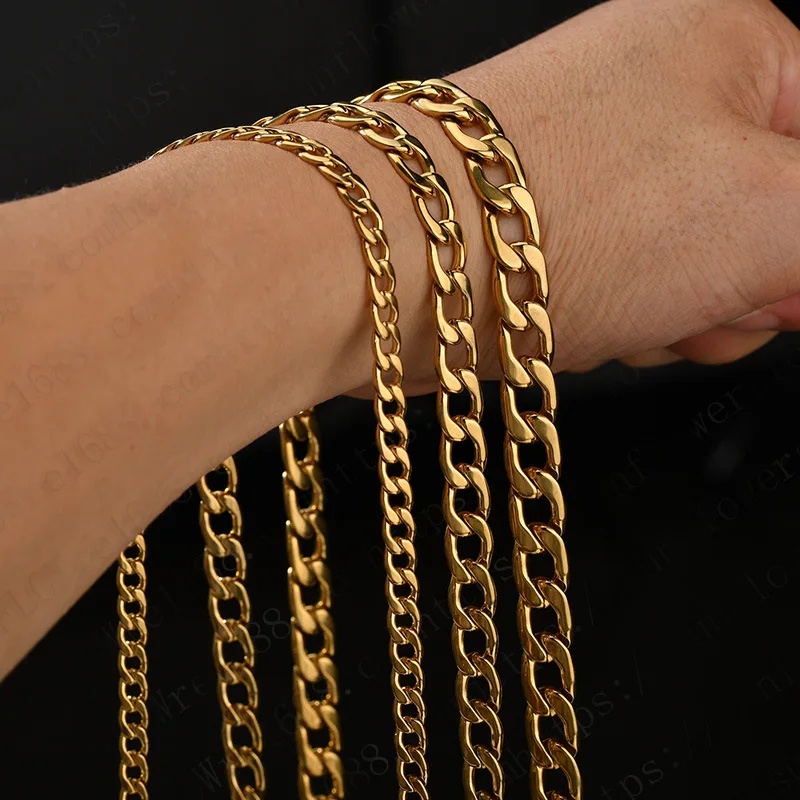 Joyería diseño sencillo oro de 24 quilates, collar de cadena grande, joyería eslabones cubanos para hombre, gran oferta From m.alibaba.com