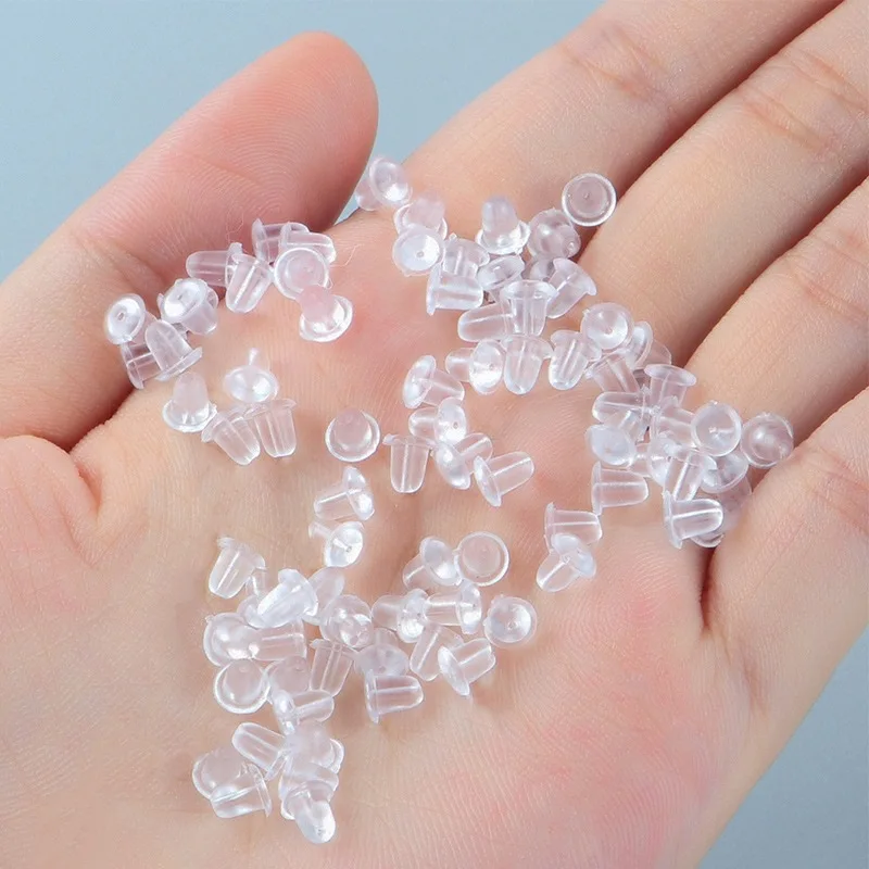 wholesale plastic silicone rubber transparent earring