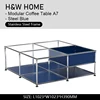 Table basse modulaire A7 Bleu acier