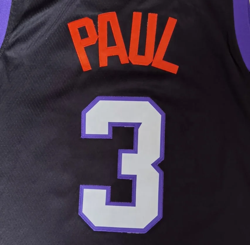 Nba Basketball Jersey Phoenix Suns No. 3 Chris Paul Black T-shirt Adult And  Kid Youths Jersey Shirt Basketball Uniforms
