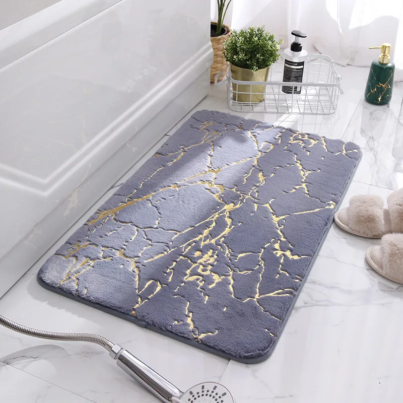 Quick drying fleece stone Bath Mats Anti Slip Shower Mat bathroom essentials manufacture