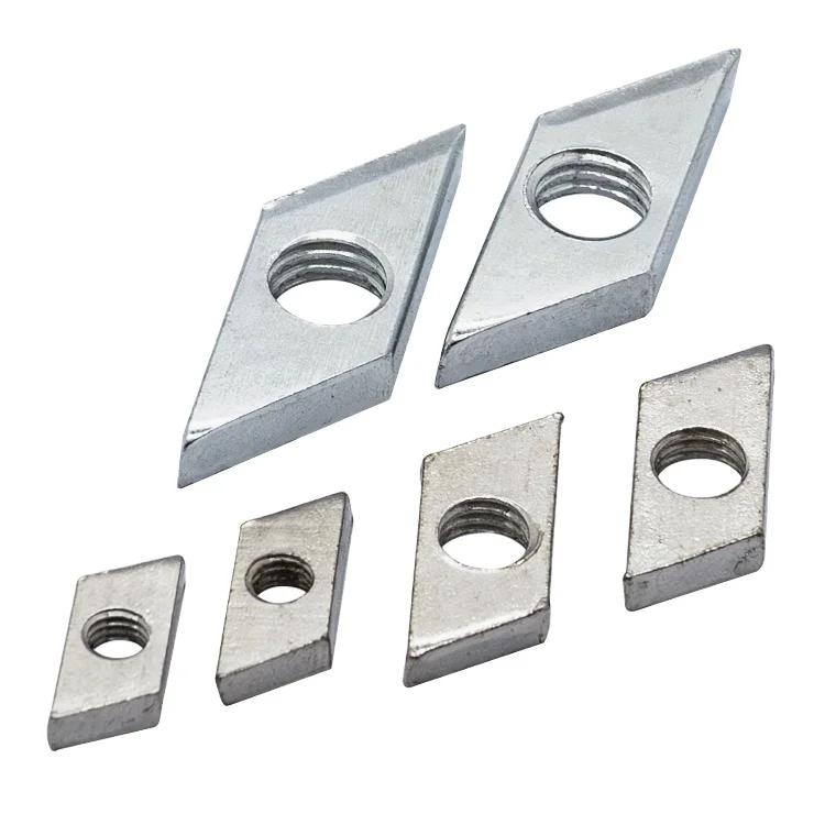 Aluminum Profile Accessories Carbon Steel Diamond Nut 2020/3030/4040 Diamond Nut square M4 M6 M8 Fastening Nut