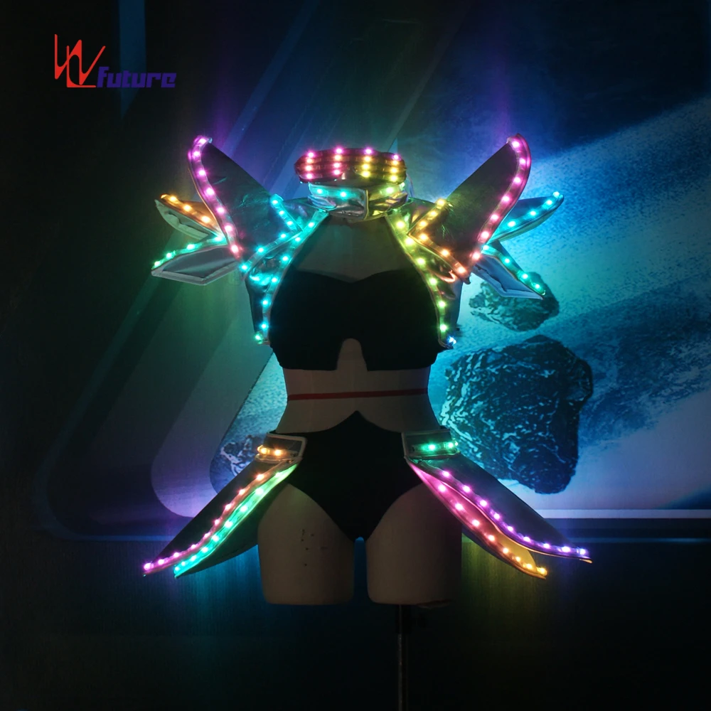 led futuriste guerrier robe led costumes filles robes led costumes