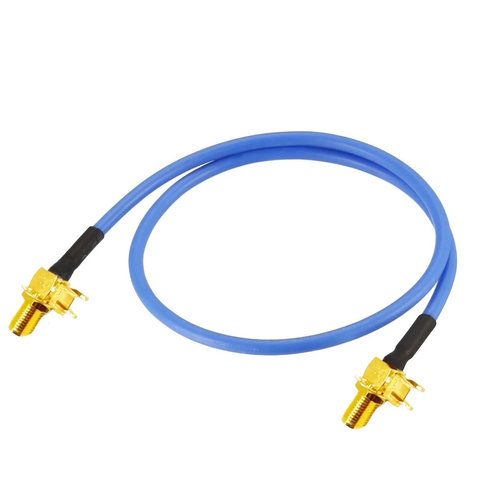 Jumper Cable Manufacturer Sma Female PCB Mount to Sma Female Jack PCB Connector 90deg for .047 Semi Flex Coaxial Assembly