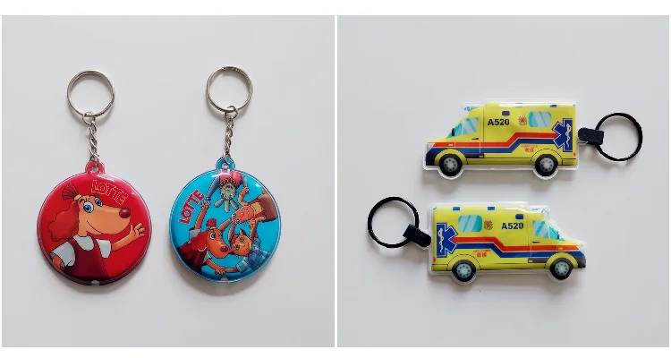 product-750-400 Wholesale Custom Led Keychain Laser Cut Plastic Keychain Pvc Led Reflective Clear Printed Anime Flashlight Promotional Keychains