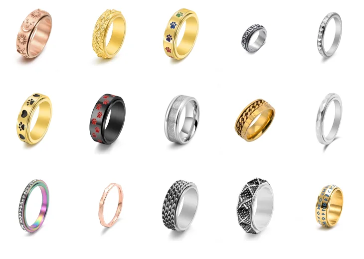 Alibaba Custom Rings DIY Personalized 18k Gold Silver Plated Laser Engrave Faith Love ...