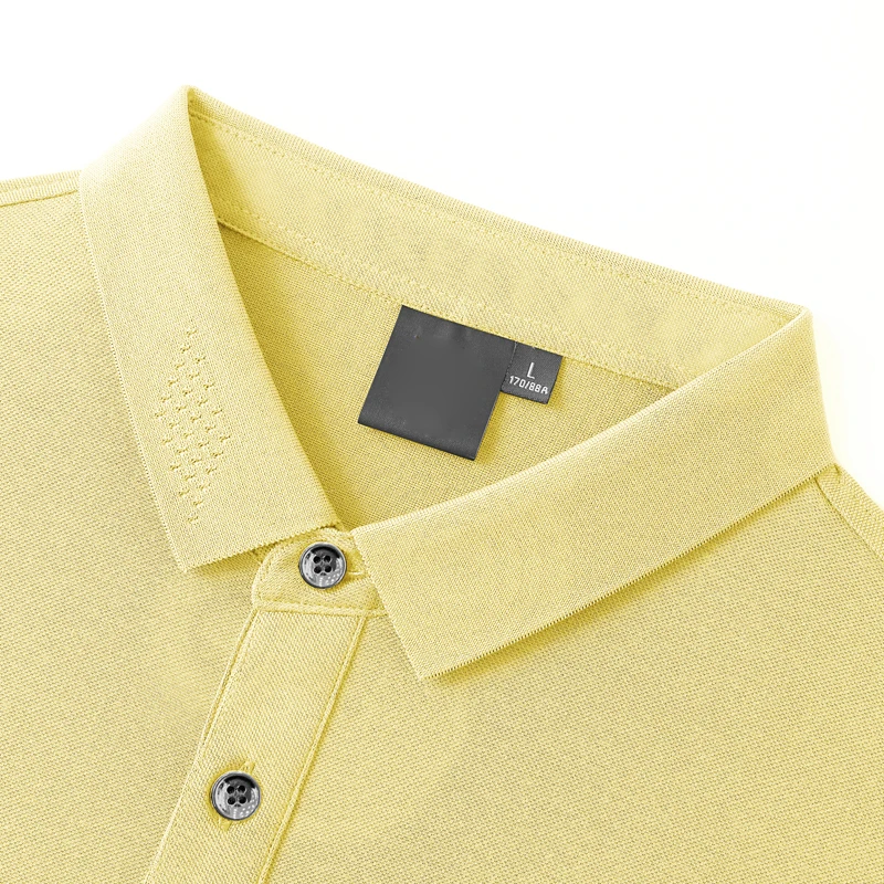 Summer New Ice Cotton Custom Lapel Short Sleeve Men's T-shirt Solid Color Ice Silk Golf Custom Polo 