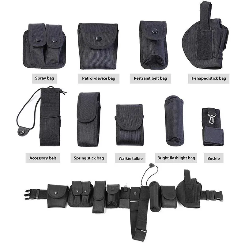 Wholesale Multifunctional Wear-resistant Tactical Security Duty Belts Holster Flashlight Pouch Sets Utility Kit Belt Duty Belt
