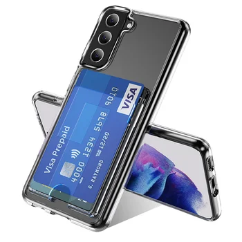 Phone Case for Samsung S21 Plus with Acrylic 2-in-1 Design Mobile Cover Hardware Buttons Enhanced Lens Frame