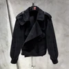Black suede