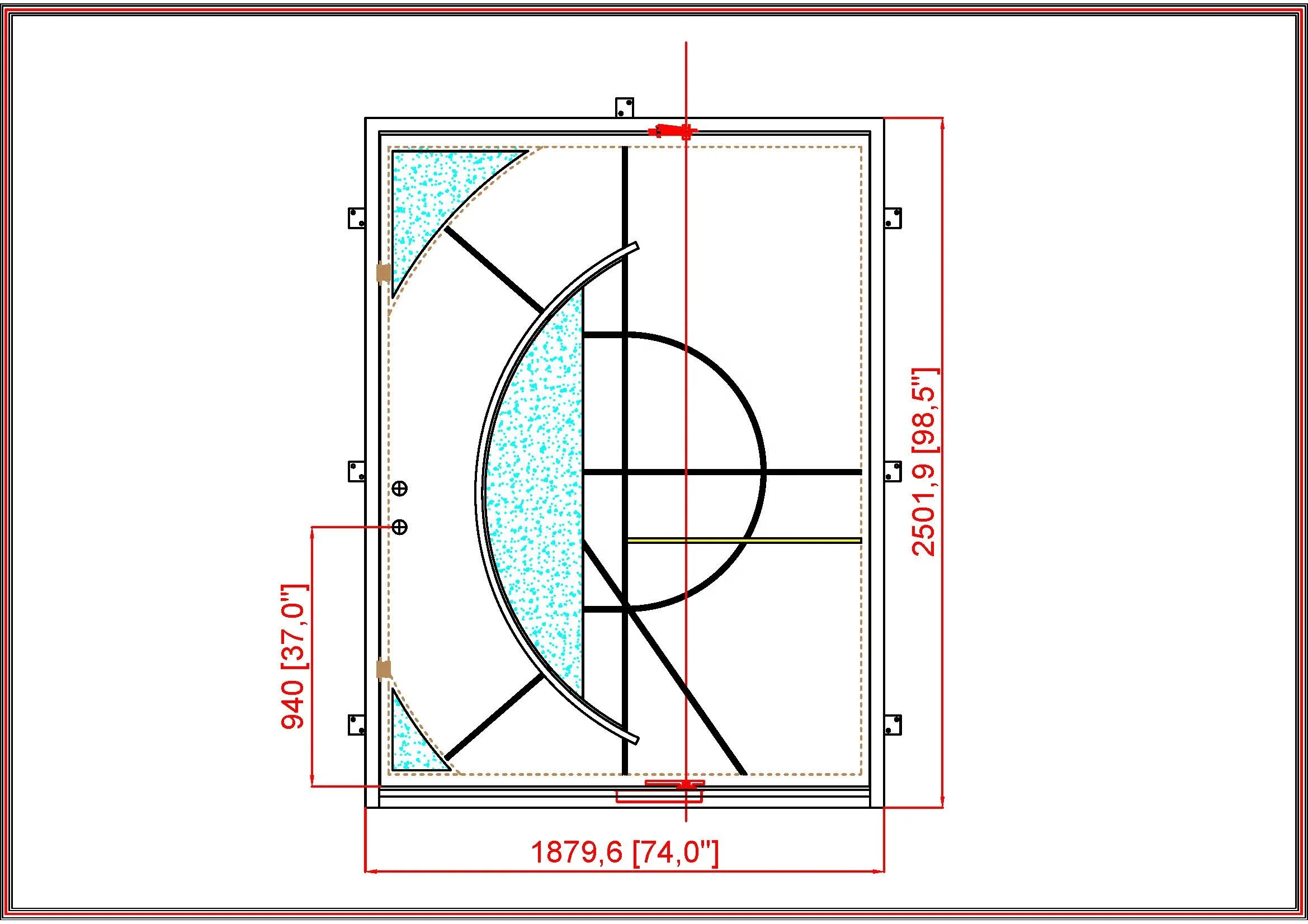 Modern Black Wrought Iron Pivot Door Rotating Door & Folding Rolling Open Style Unique Other Genre Door details