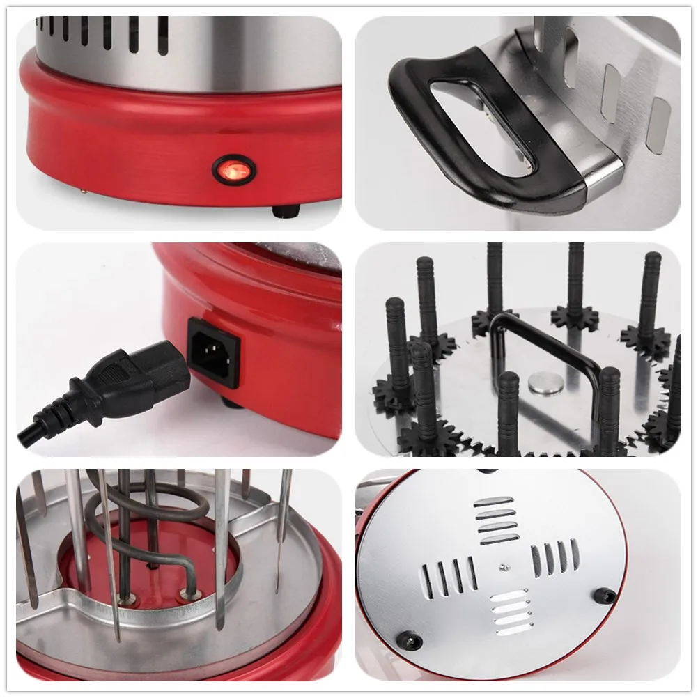 Electric Bbq Kebab Grill Machine Automatic Rotating Barbecue Smokeless