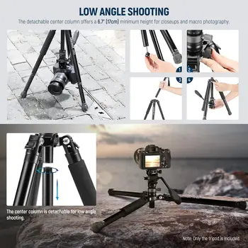 NEEWER 61.4" Video Travel Tripod with Leveling Base Fluid Head Metal Camera Tripod Stand with Quick Release Reversible Legs product image