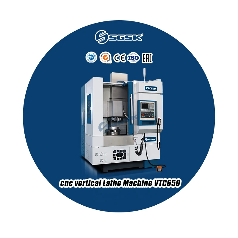 CNC Vertical Lathe Turning Machine for Metal VTC500 with FUNCK Control System Lathe Work