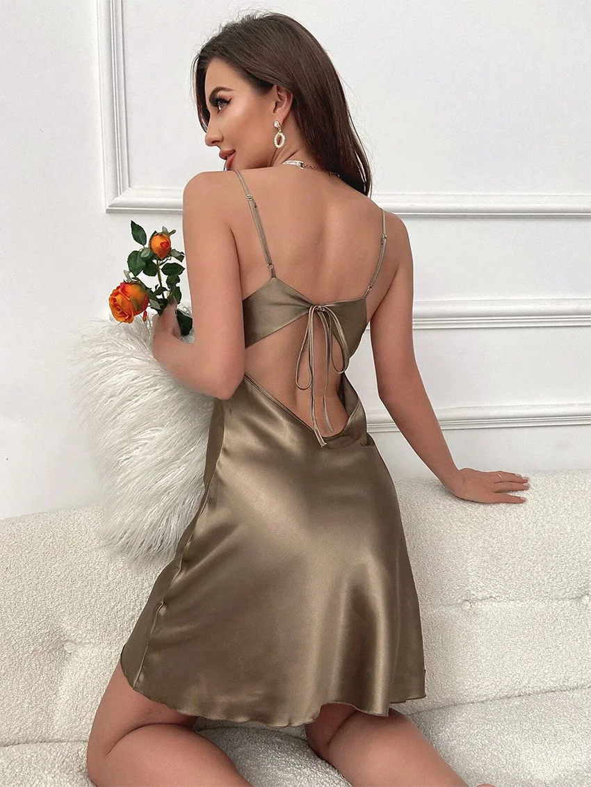 Custom Sexy Lady Strap Sleeveless Club Silk Bodycon Dress Pure Silk Skirt 100 Mulberry Silk 