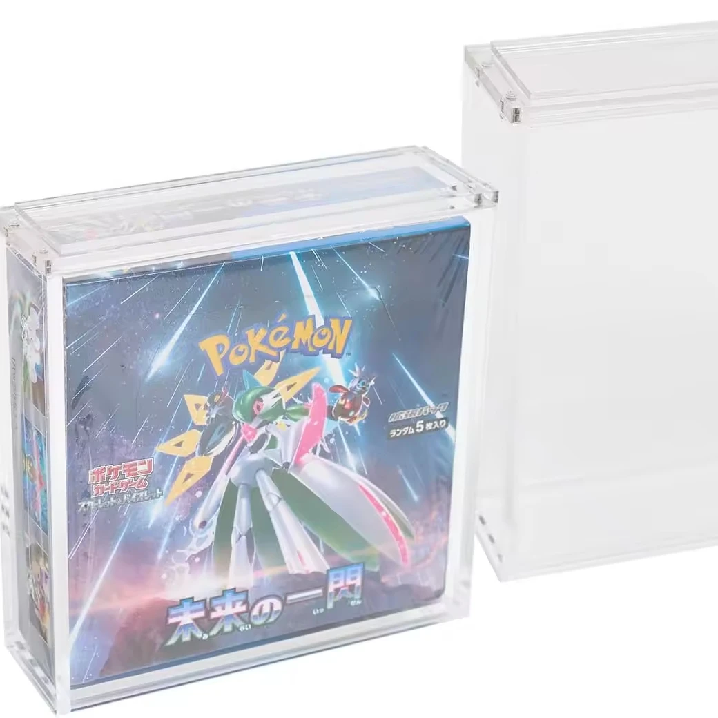 Pokemon Display Frame Stackable Acrylic Display Case for Pokemon Japanese Booster Box Premium Magnetic ...