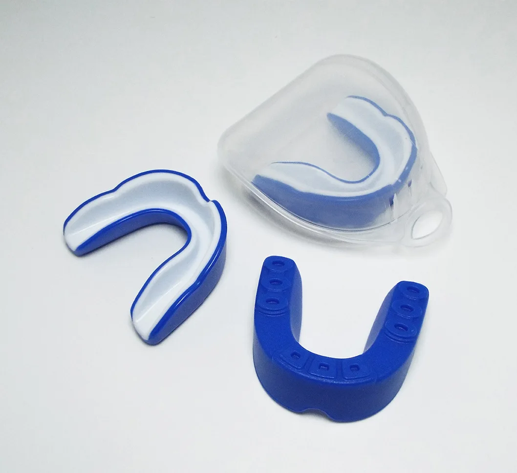 Wholesale high quality boxing basketball soccer sports double colors food grade EVA teeth protect braces