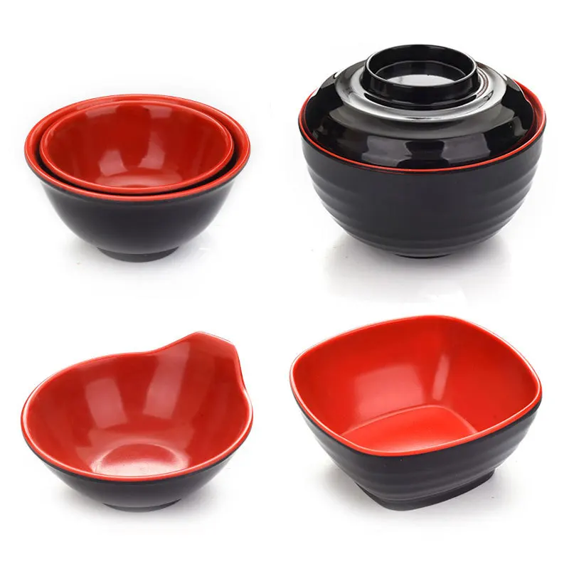 Japanese Style Soup Salad Noodle Rice Bowl Traditional Plastic