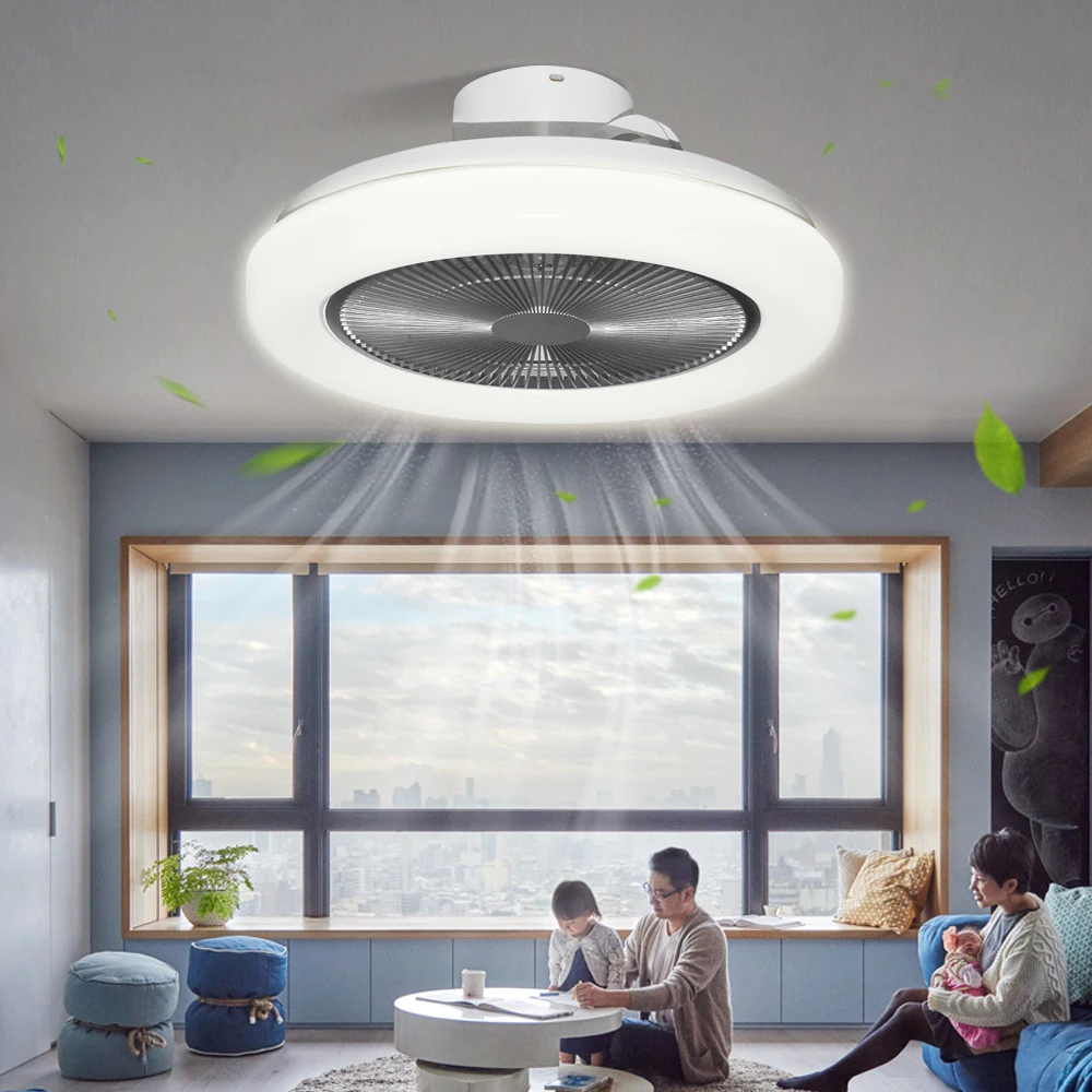 Low Noise Modern App Control Home Bedroom Living Room 220V Smart Led Ceiling Fan With Light and Remote Control