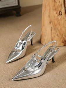 Summer New Design Elegant Fashionable Pointed Toe Hollow High Heels Shoes Women's High Heeled Sandals