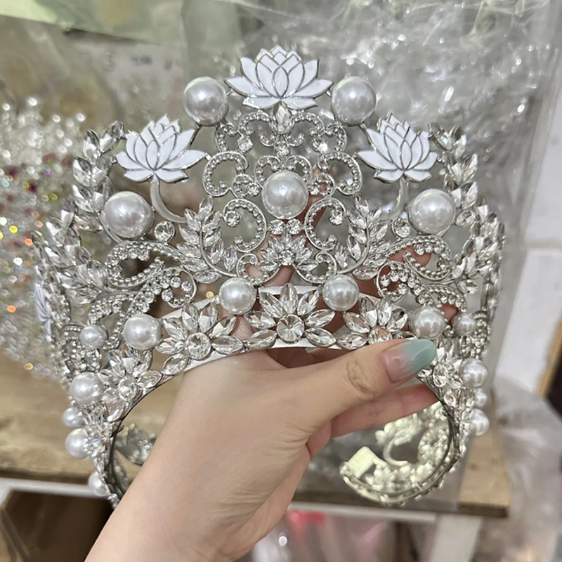 Amelie bridal AB Rhinestone Pearl Beauty Princess Pageant  display picture 2