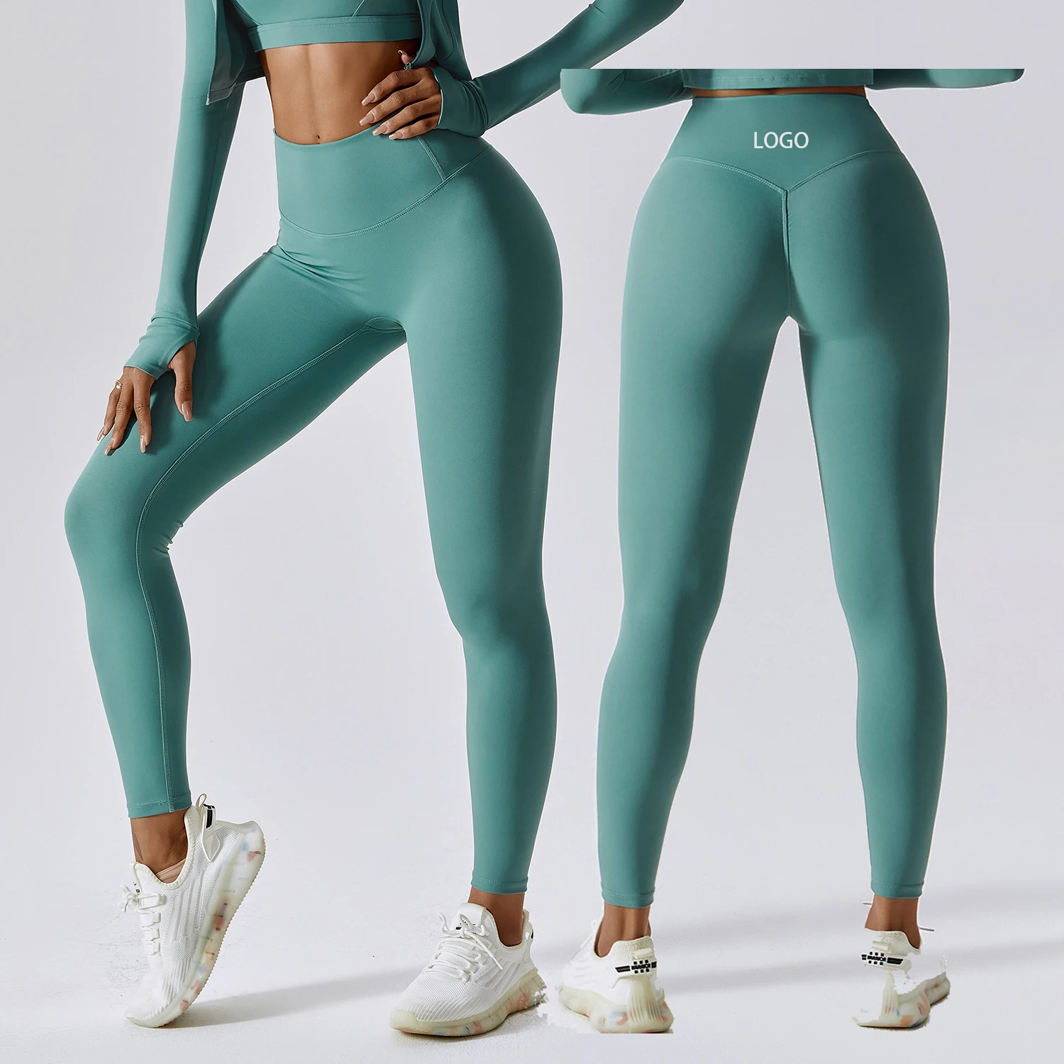 Women's Nake Feeling High Waist Yoga Tight Pants Top Set Tummy Control  Workout Running 