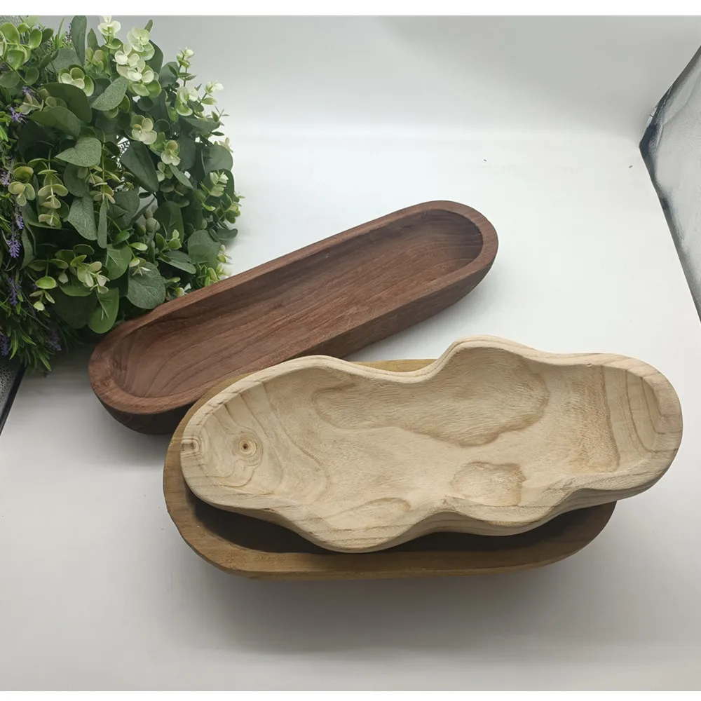 Factory Sales Decorative Wooden Dough Bowlshand Carved Wooden Bowl