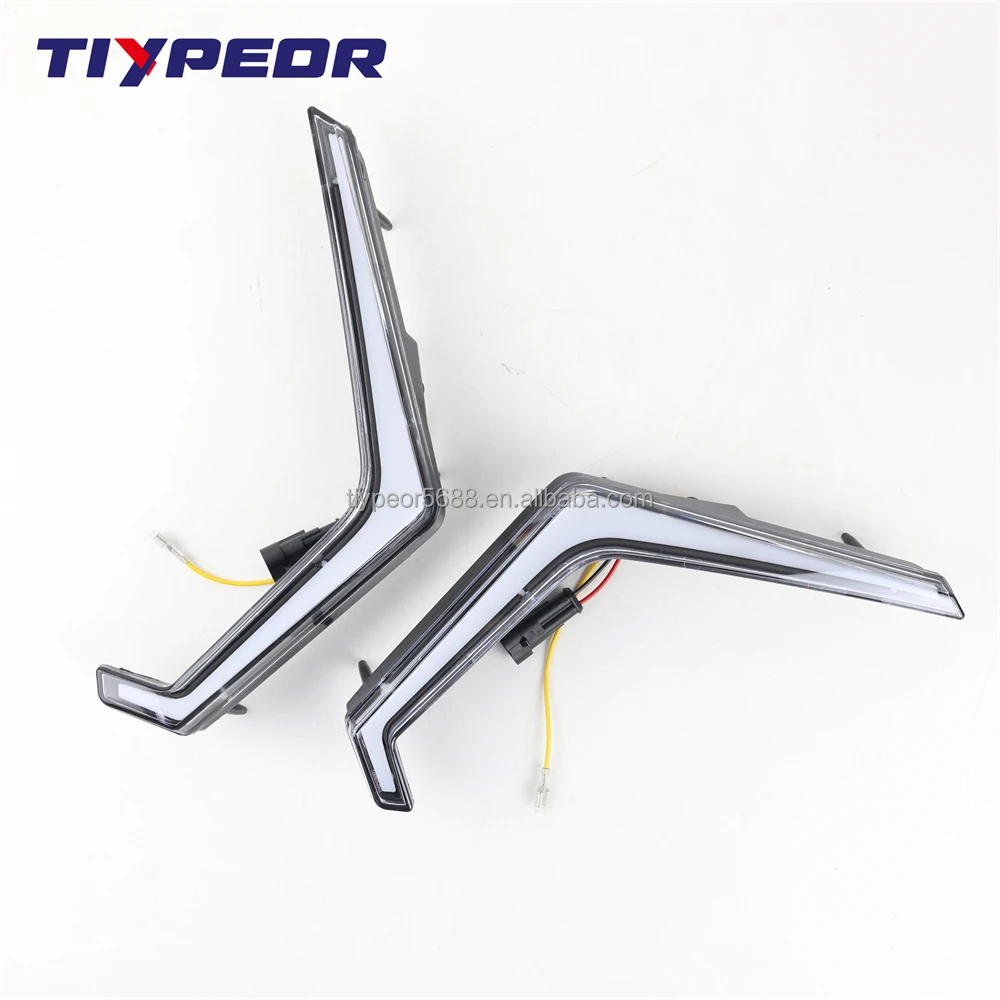 product tiypeor rgb led front accent light auto drl turn signal light for polaris rzr xp turbo 1000 2019 2021 utv rzr light waterproof-5